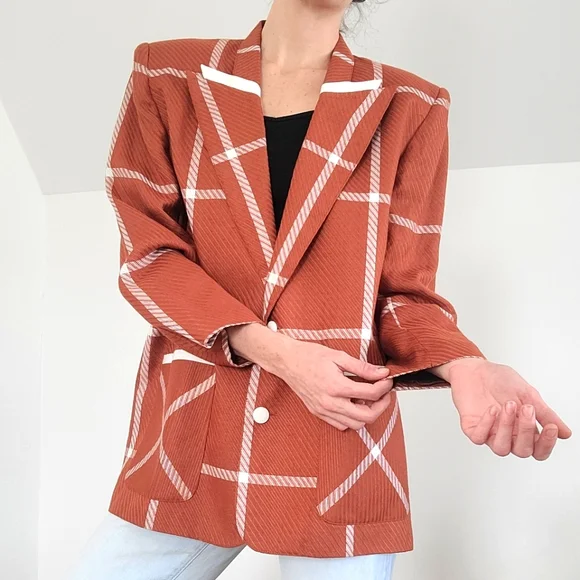 VINTAGE - Burnt orange blazer - Picture 8 of 16